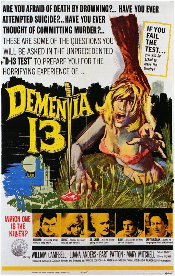 Retro Throwback Thursday  Oct 9- Dementia 13(1963) + Dr Jeckyll & Mr Hyde(1913)+ Carnival of Souls(1962) Advance Tickets.  Please Read Description!!