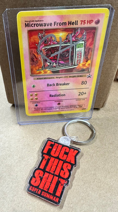 FUCK THIS SHIT Keychain Red & White